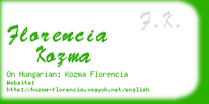florencia kozma business card